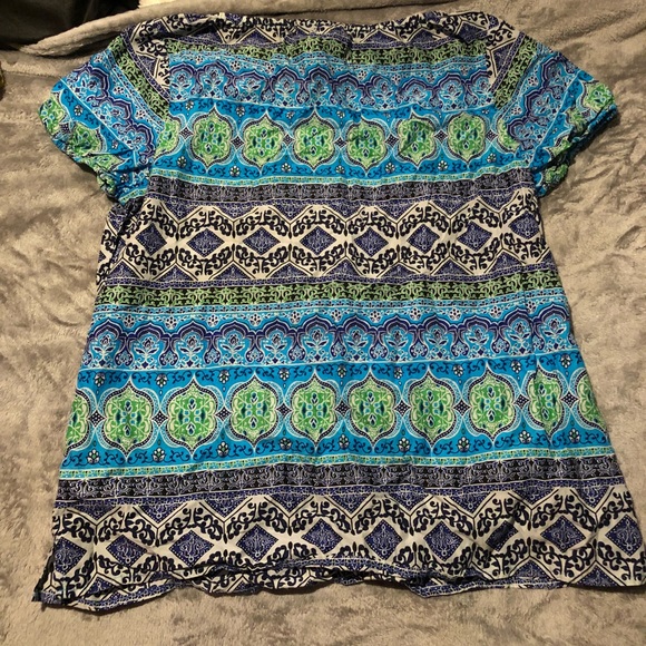 Blue front tie blouse - Picture 5 of 5